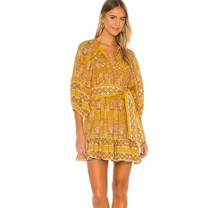 Cleobella Magdalena Mini Dress In Tumeric
